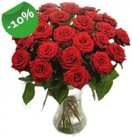 Vazo içerisinde 25 adet kırmızı gül  Gümüşhane yurtiçi ve yurtdışı çiçek siparişi 