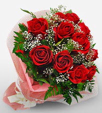 12 adet kırmızı güllerden kaliteli gül  Gümüşhane kaliteli taze ve ucuz çiçekler 