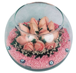  Gümüşhane çiçek online çiçek siparişi  cam fanus içerisinde 10 adet gül